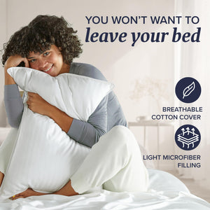Down Alternative Bed Pillows – Set of 2 (Queen, King, European)