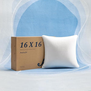 Memory Foam Throw Pillow Inserts – Square Accent Cushion (Pack of 4)