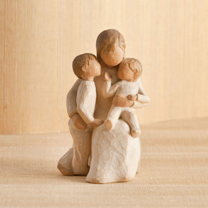 Hand-Painted Resin Mother & Child Figurine