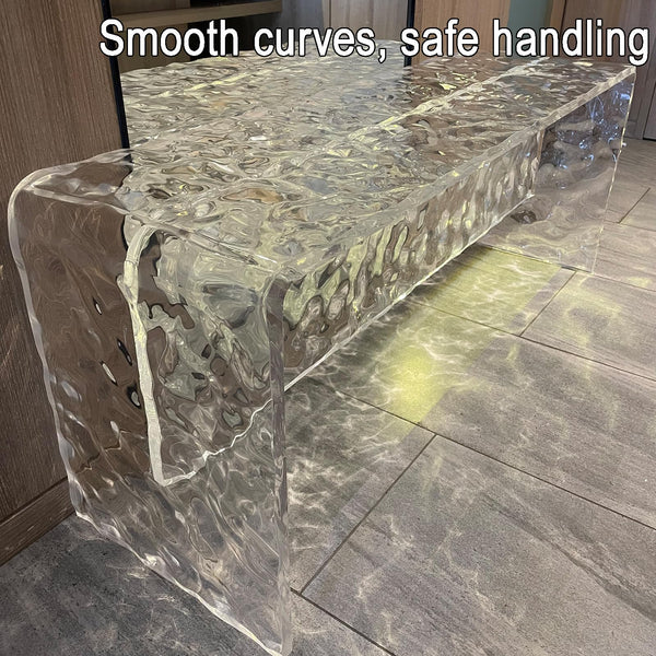 Clear Acrylic Bench – 2-Person Seat, 700 lbs Capacity