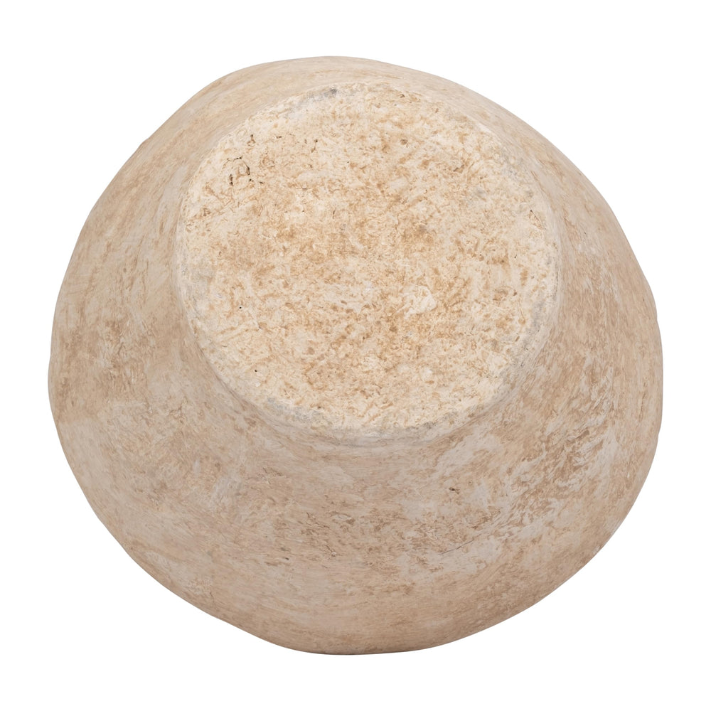 Paper Mache Amphora Vase with Handles – 14 Inch, White
