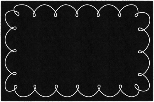 Kids Educational Classroom Area Rug, Scribbles, Nylon Tufted