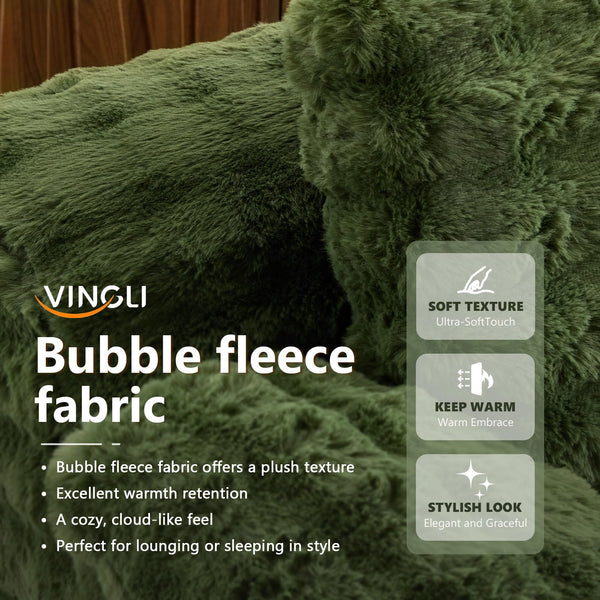 Oversized Bubble Fleece Chaise Lounge Chair