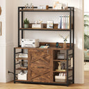 2-Drawer File Cabinet with Lock, Power Strip & Open Shelves