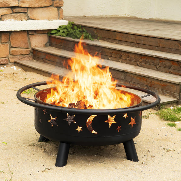 32 Inch Round Metal Wood Burning Fire Pit