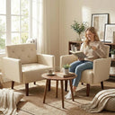 PU Leather Tufted Accent Armchair