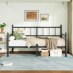 Twin Metal Daybed Frame with Steel Slats
