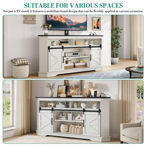 Corner TV Stand with Power Outlet & Storage for 70 Inch TV