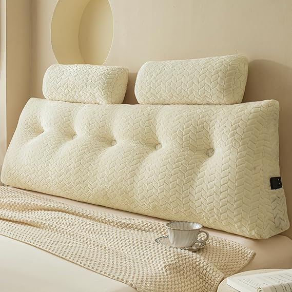 Wedge Backrest Pillow with Neck Roll Pillows – King, Full & Twin