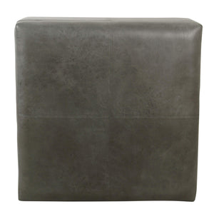 Large Square Faux Leather Storage Ottoman