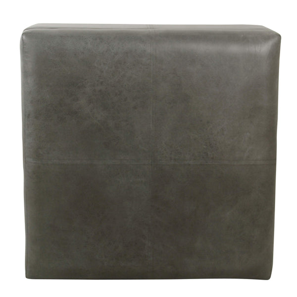 Large Square Faux Leather Storage Ottoman