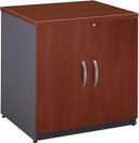 2-Door Wood Storage Cabinet with Lock & Adjustable Shelf