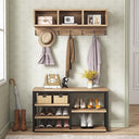Industrial Hall Tree with Bench & Shoe Storage
