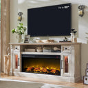 Farmhouse Fireplace TV Stand with 42" Electric Fireplace – 70" Wide, Fits TVs Up to 80"