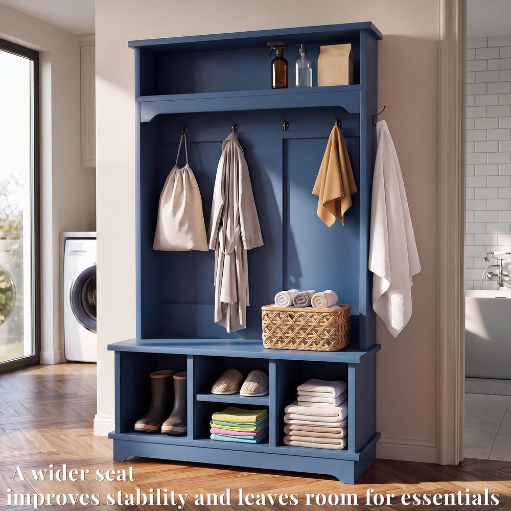 Hall Tree with Bench and Shoe Storage