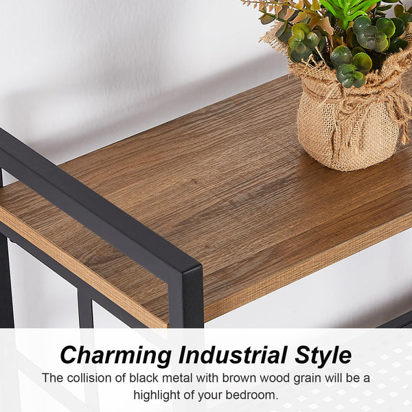 7-Tier Industrial Bookshelf 84"