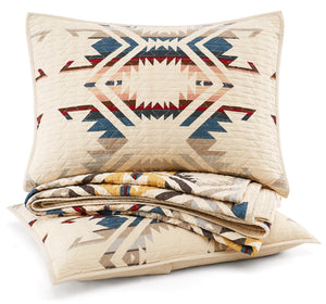 White Sands Cotton Quilt Bedding Set with Shams