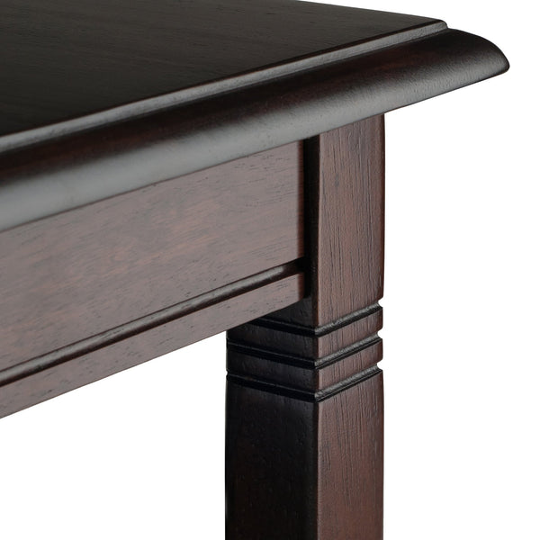 37" Transitional Coffee Table with Lower Storage Shelf