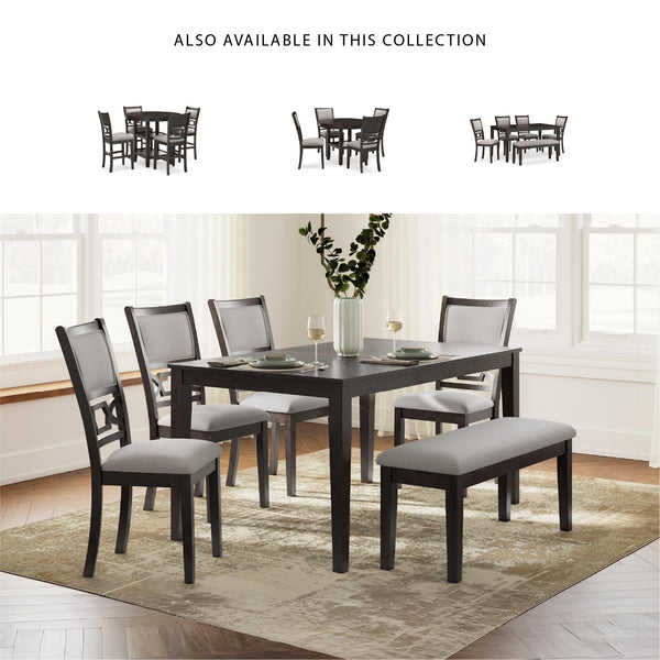 6-Piece Upholstered Dining Table Set with Bench