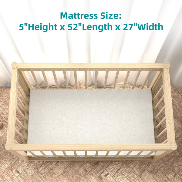 5-Inch Toddler Crib Mattress – Medium Firm, Waterproof & Washable Cover