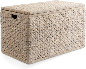 Water Hyacinth Storage Chest with Lid & Handles