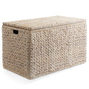 Wicker Storage Chest with Lid & Safety Hinge