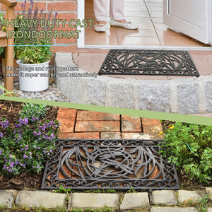Cast Iron Decorative Doormat – Heavy Duty Outdoor Entrance Mat