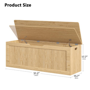 Extra Large Fluted Storage Bench with Lift Top