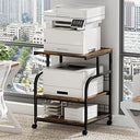 3-Tier Rolling Printer Stand with Storage Shelves
