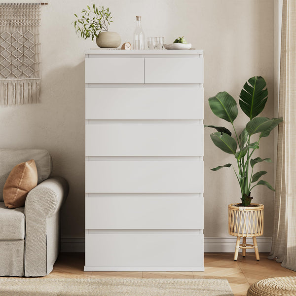7-Drawer Tall Dresser with Jewelry Storage