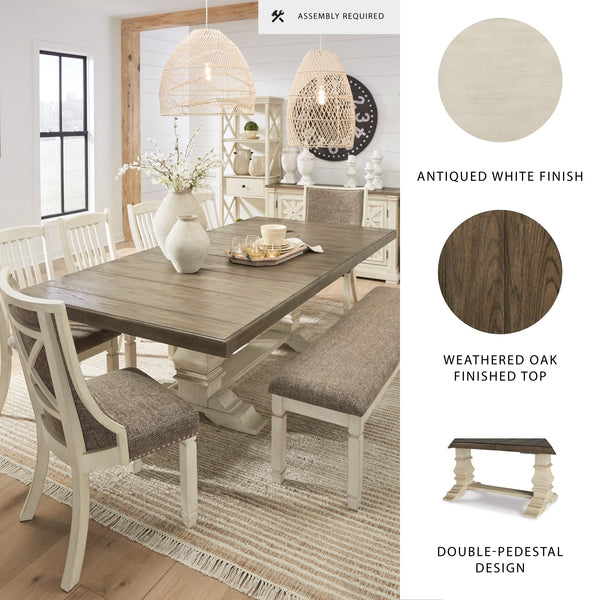 Farmhouse Extension Dining Table with Removable Leaf