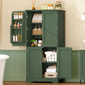51" H Pantry Cabinet with 4 Doors & 6 Door Shelves