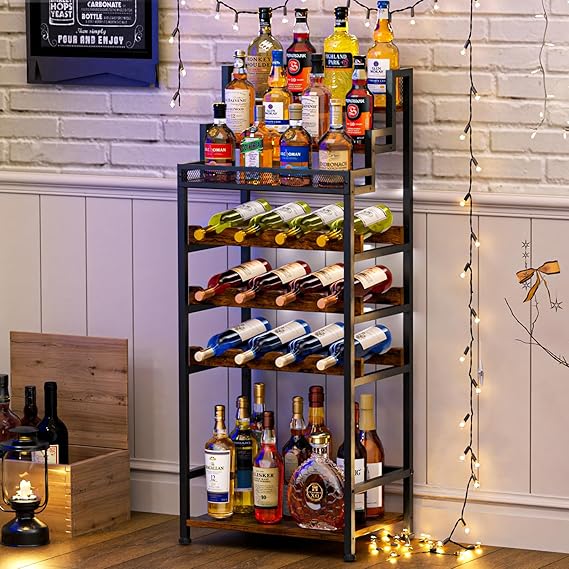 Trapezoidal Liquor Cabinet & Wine Rack