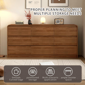 6-Drawer Dresser – Engineered Wood & Oak, 47.2"W