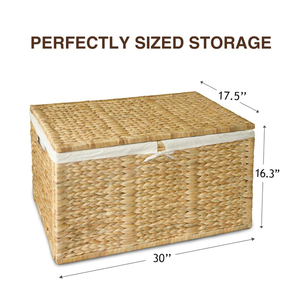 Wicker Storage Trunk with Lid