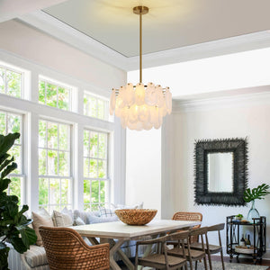 Cloud Glass Chandelier – Gold Modern Ceiling Light Fixture