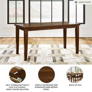 Counter Height Dining Extension Table, Dark Brown