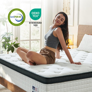 Hybrid Mattress with Gel Memory Foam & Pocketed Coils