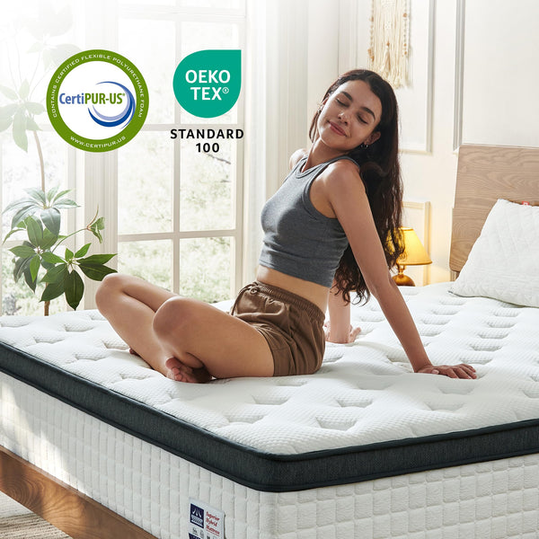 Hybrid Mattress with Gel Memory Foam & Pocketed Coils
