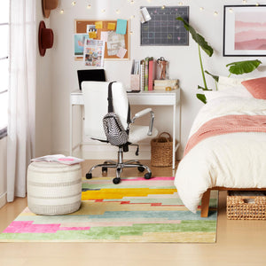 Southwest Pop Kids Washable Area Rug – Pink Multi