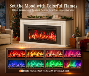 70" Fireplace TV Stand with 42" Electric Fireplace & 3 Drawers