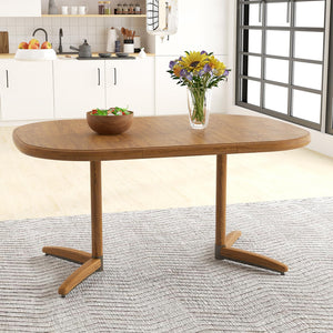 Extendable Dining Table with 18" Leaf – Seats 4 to 6, Chestnut Oak