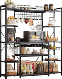 Large Baker's Rack with Power Outlet & Wine Storage