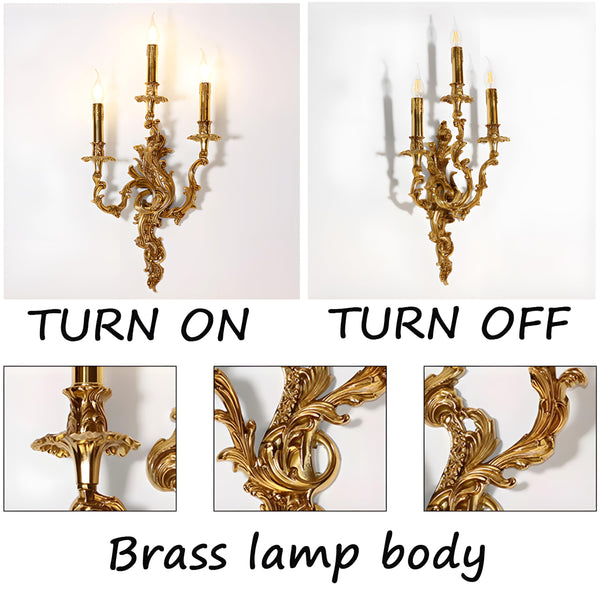 Brass Wall Sconce Mid Century Art Deco Candlestick Light