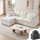 108" Cloud Modular Sectional Sofa with Washable Covers & Ottoman