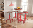 5-Piece Industrial Pub Bar Table & Stool Set