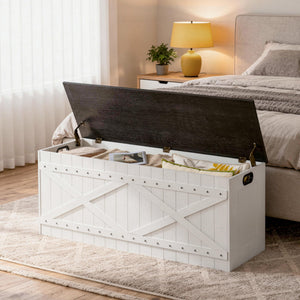 Extra Large Storage Chest with Safety Hinges & Rivets
