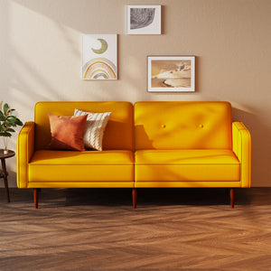 Convertible Sofa Bed with Adjustable Back – 76" Wide Sleeper Sofa