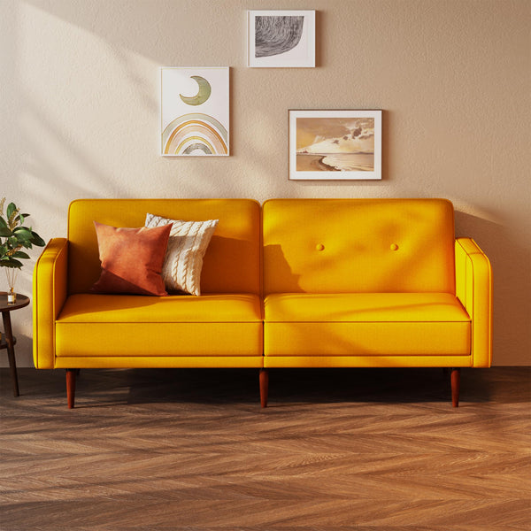 Convertible Sofa Bed with Adjustable Back – 76" Wide Sleeper Sofa