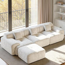 Modular Sectional Sofa L-Shaped Convertible Couch with Ottoman